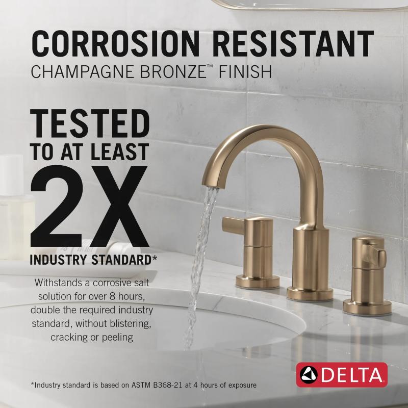 DELTA Albion  Two Handle Widespread Bathroom Faucet — Champagne Bronze