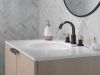 DELTA Albion  Two Handle Widespread Bathroom Faucet — Matte Black / Champagne Bronze