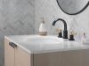 DELTA Albion  Two Handle Widespread Bathroom Faucet — Matte Black / Champagne Bronze