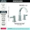 DELTA Albion  Two Handle Widespread Bathroom Faucet — Chrome