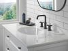 DELTA Nicoli Two Handle Widespread Bathroom Faucet — Matte Black