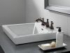 DELTA Cassidy Two Handle Widespread Bathroom Faucet - Low Arc Spout - Less Handles — Venetian Bronze