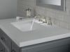 DELTA Cassidy Two Handle Widespread Bathroom Faucet - Low Arc Spout - Less Handles — Stainless
