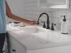 DELTA Cassidy Two Handle Widespread Pull Down Bathroom — Matte Black