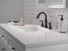 DELTA Cassidy Two Handle Widespread Pull Down Bathroom — Matte Black