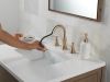 DELTA Cassidy Two Handle Widespread Pull Down Bathroom Faucet — Champagne Bronze
