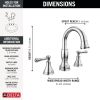 DELTA Cassidy Two Handle Widespread Pull-Down Bathroom Faucet — Chrome