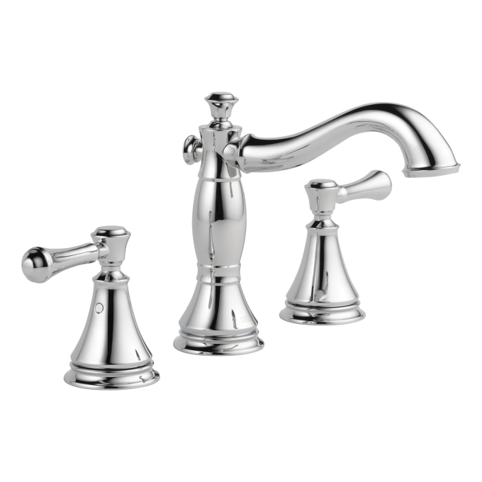 DELTA Cassidy Two Handle Widespread Bathroom Faucet — Chrome