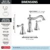 DELTA Cassidy Two Handle Widespread Bathroom Faucet — Chrome