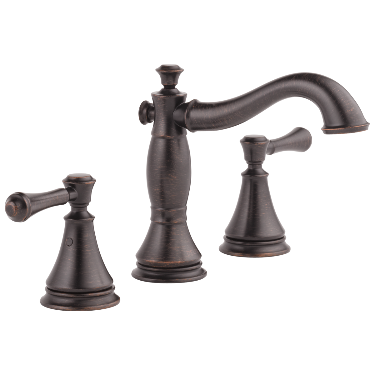 DELTA Cassidy Two Handle Widespread Bathroom Faucet — Venetian Bronze