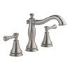 DELTA Cassidy Two Handle Widespread Bathroom Faucet — Stainless