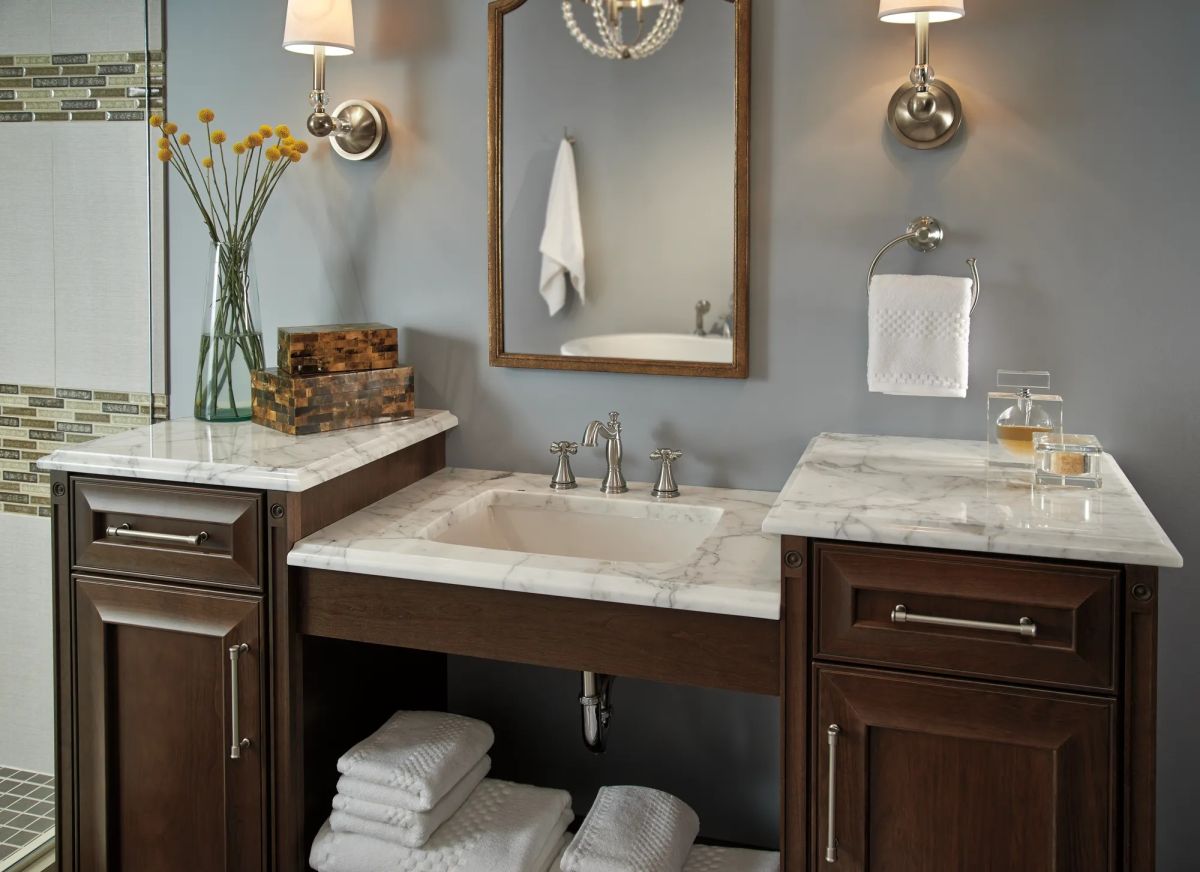 DELTA Cassidy Metal Cross Handle Set - Deck Mount Bathroom & Bidet — Stainless