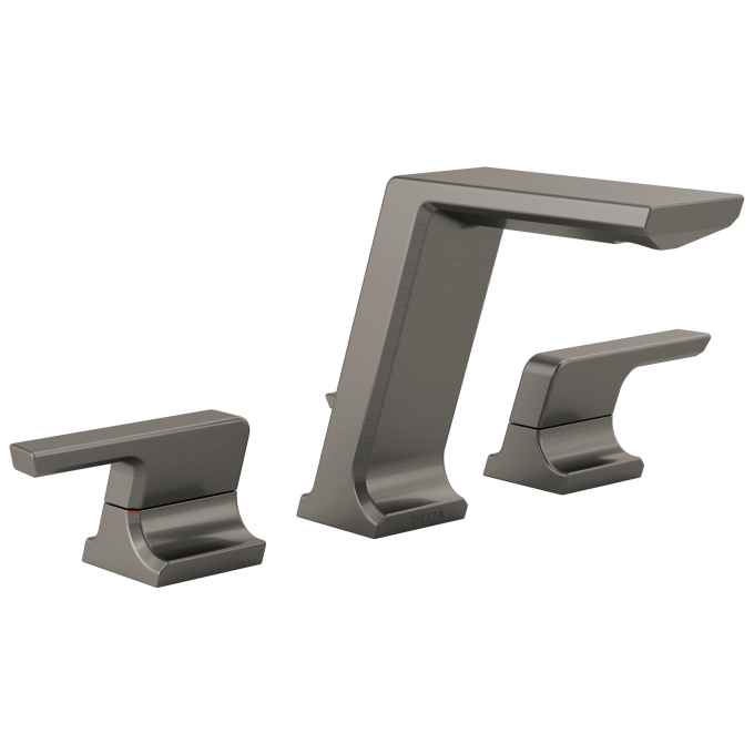 DELTA Pivotal Two Handle Widespread Bathroom Faucet — Lumicoat® Black Stainless