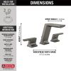 DELTA Pivotal Two Handle Widespread Bathroom Faucet — Lumicoat® Black Stainless