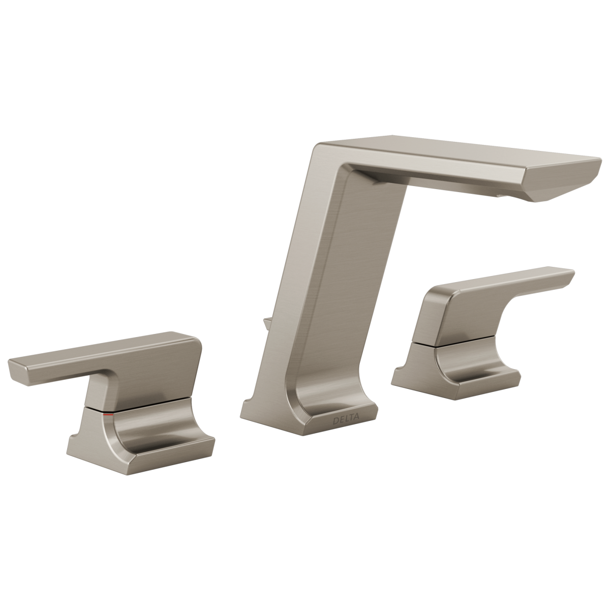 DELTA Pivotal Two Handle Widespread Bathroom Faucet — Lumicoat® Stainless