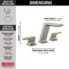 DELTA Pivotal Two Handle Widespread Bathroom Faucet — Lumicoat® Stainless
