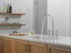 DELTA Nicoli Two Handle Pull-Down Bridge Kitchen Faucet — Chrome