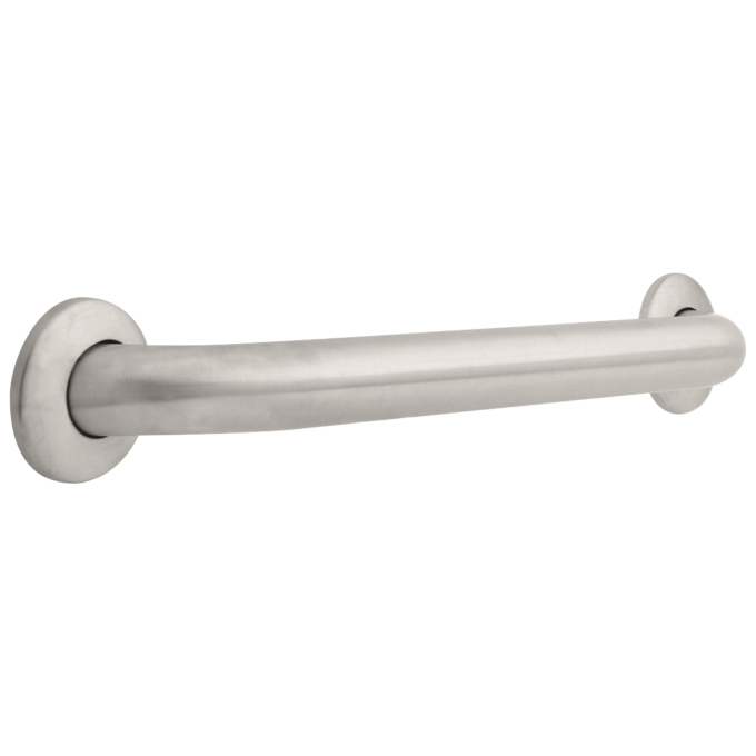 DELTA 1-1/2" x 18" Grab Bar, Concealed Mounting — Stainless