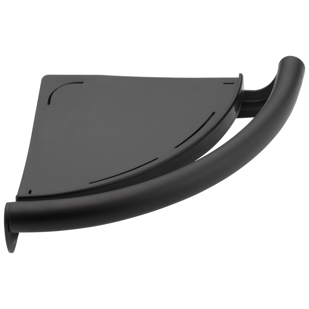 DELTA BathSafety Contemporary Corner Shelf with Assist Bar — Matte Black