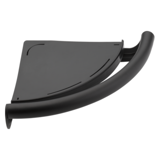 DELTA BathSafety Contemporary Corner Shelf with Assist Bar — Matte Black