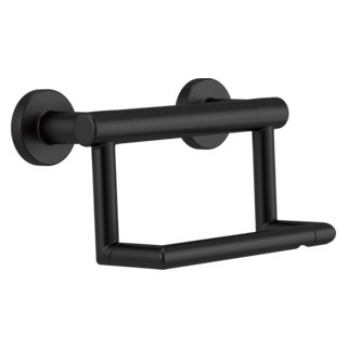 DELTA BathSafety DELTA Contemporary Tissue Holder with Assist Bar — Matte Black