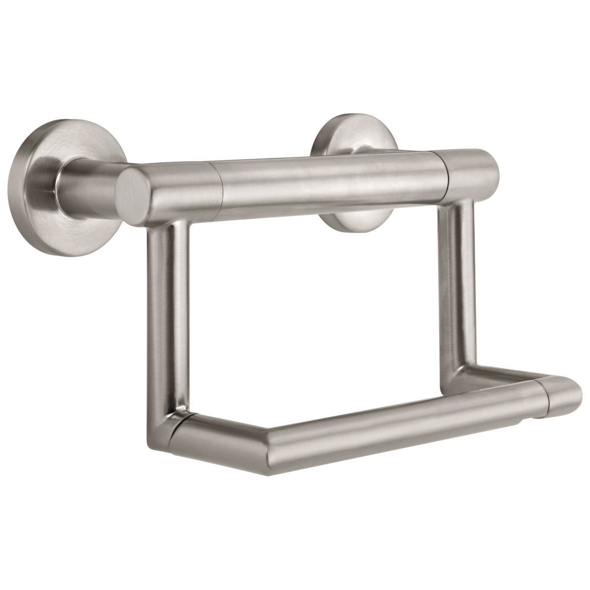 DELTA BathSafety Contemporary Tissue Holder with Assist Bar — Stainless