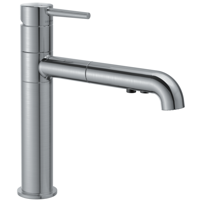 DELTA Trinsic Single Handle Pull-Out Kitchen Faucet — Arctic Stainless