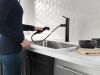 DELTA Trinsic Single Handle Pull-Out Kitchen Faucet — Matte Black
