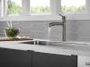 DELTA Trinsic Single Handle Pull-Out Kitchen Faucet — Black Stainless