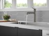 DELTA Trinsic Single Handle Pull-Out Kitchen Faucet — Black Stainless