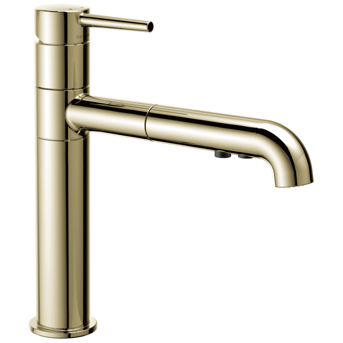 DELTA Trinsic Single Handle Pull-Out Kitchen Faucet — Polished Nickel
