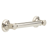 DELTA BathSafety 12" Traditional Decorative ADA Grab Bar — Polished Nickel