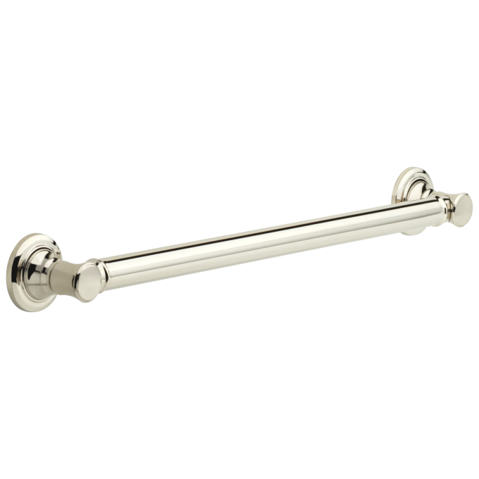 DELTA BathSafety 24" Traditional Decorative ADA Grab Bar — Polished Nickel