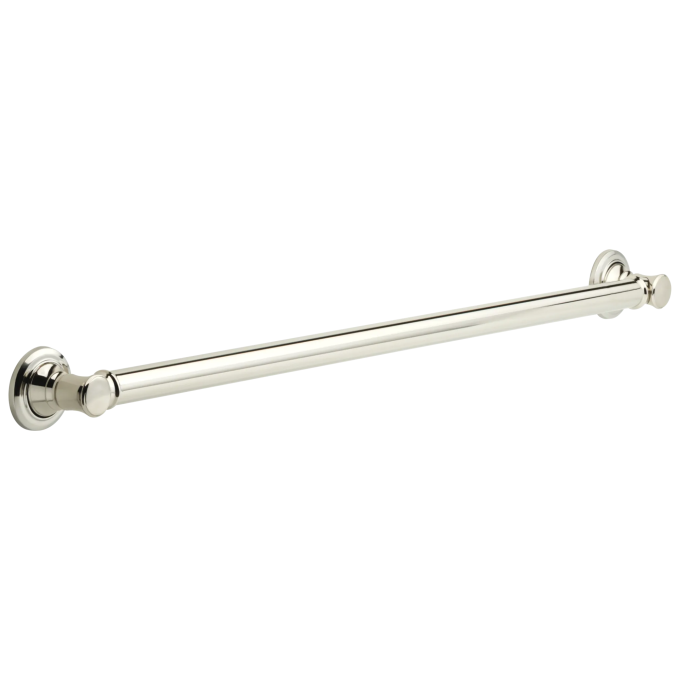 DELTA BathSafety 36" Traditional Decorative ADA Grab Bar — Polished Nickel