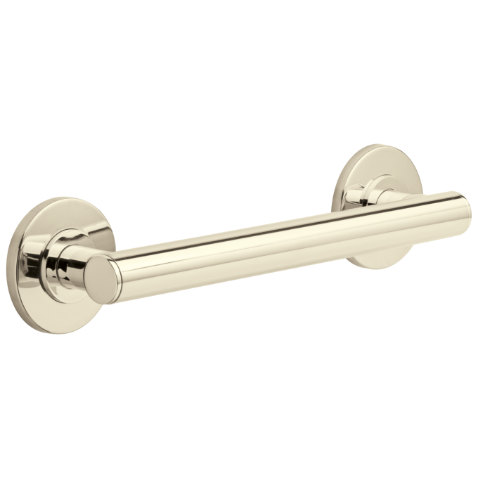 DELTA BathSafety 12" Contemporary Decorative ADA Grab Bar — Polished Nickel
