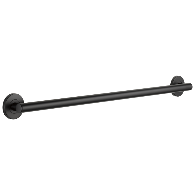 DELTA BathSafety 36" Contemporary Decorative ADA Grab Bar — Matte Black