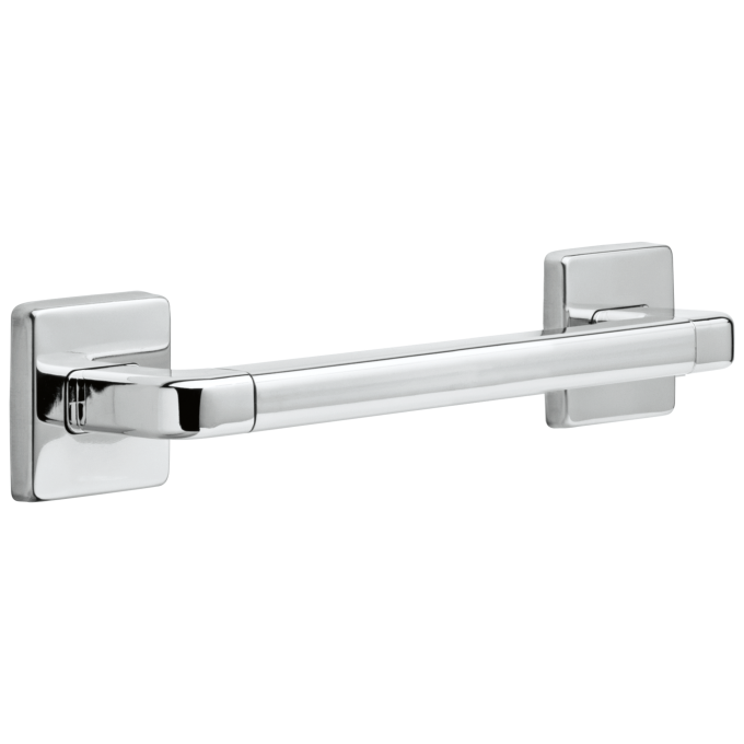 DELTA BathSafety 12" Angular Modern Decorative ADA Grab Bar — Chrome