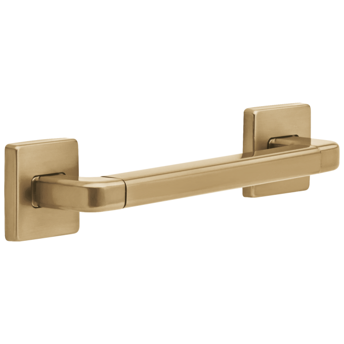 DELTA BathSafety 12" Angular Modern Decorative ADA Grab Bar — Champagne Bronze