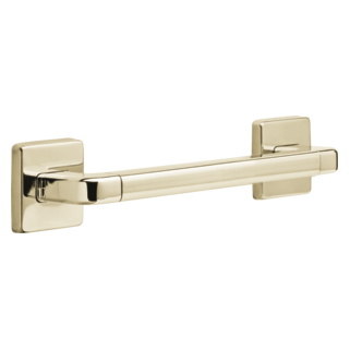 DELTA BathSafety 12" Angular Modern Decorative ADA Grab Bar — Polished Nickel