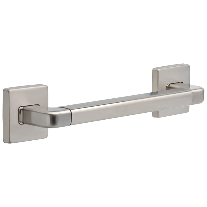 DELTA BathSafety 12" Angular Modern Decorative ADA Grab Bar — Stainless