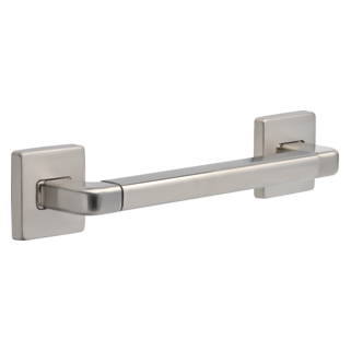 DELTA BathSafety 12" Angular Modern Decorative ADA Grab Bar — Stainless