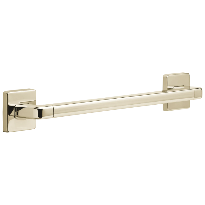 DELTA BathSafety 18" Angular Modern Decorative ADA Grab Bar — Polished Nickel