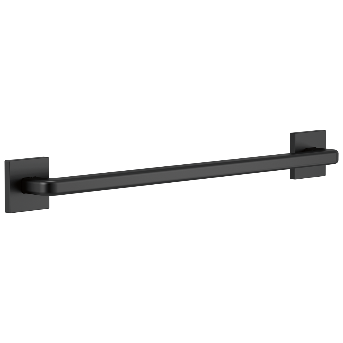 DELTA BathSafety Angular Modern Decorative ADA Grab Bar - 24" — Matte Black