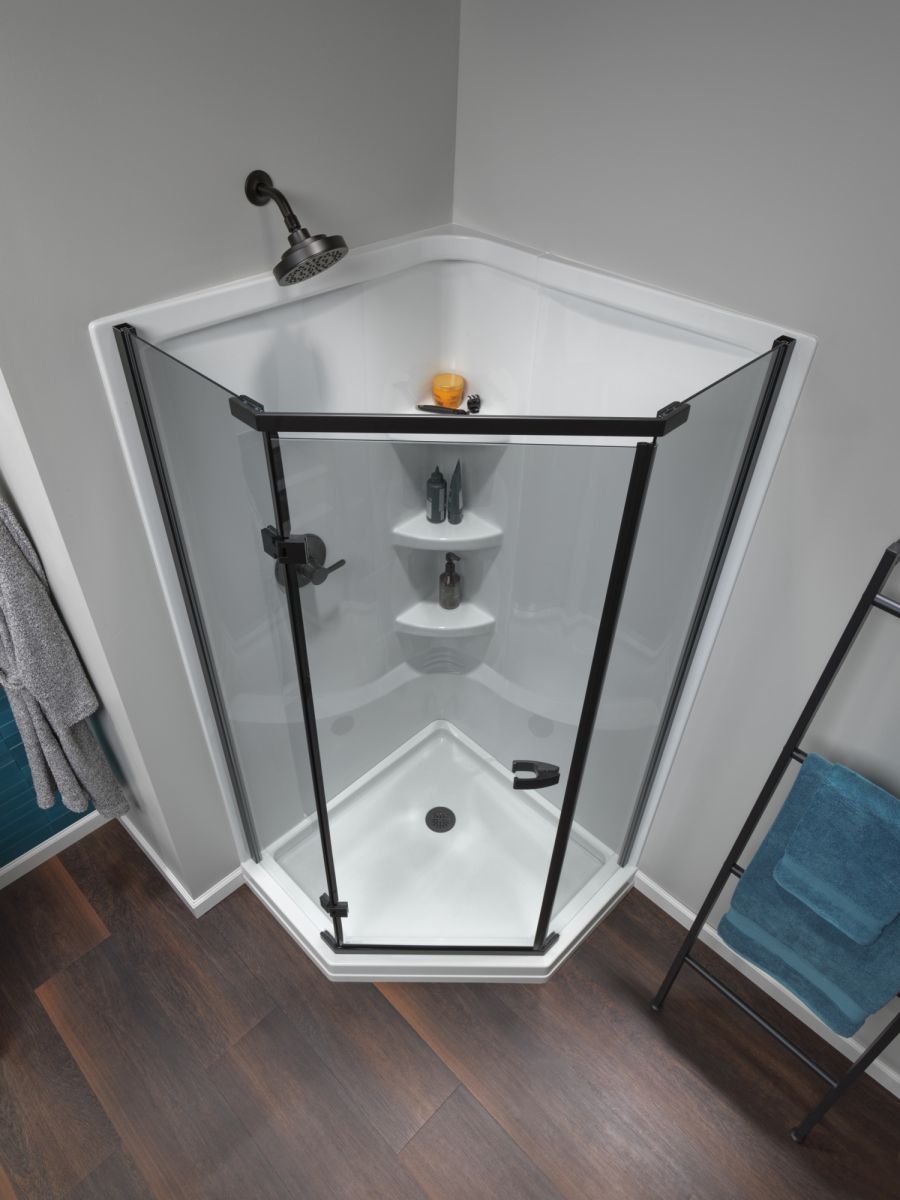 DELTA 4" Prefab Round Shower Drain — Matte Black