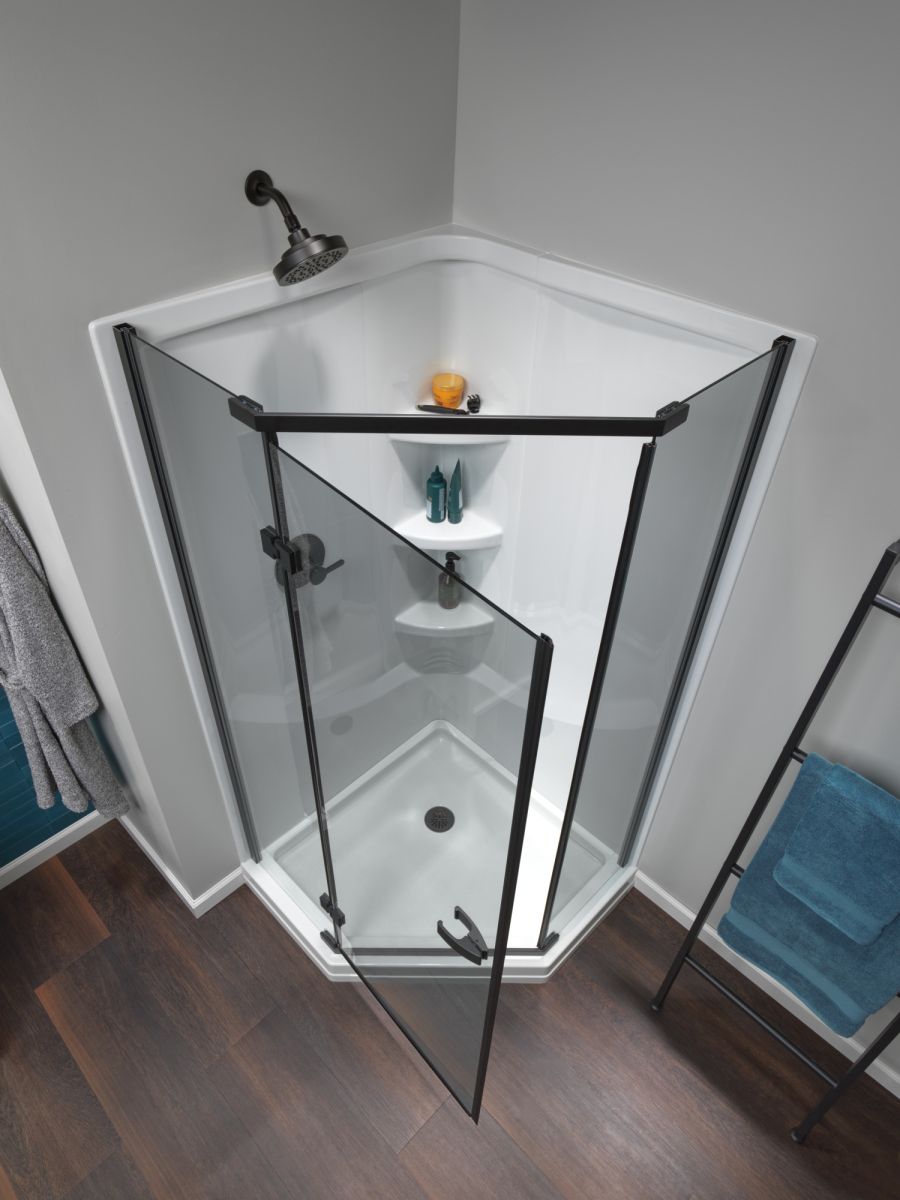 DELTA 4" Prefab Round Shower Drain — Matte Black