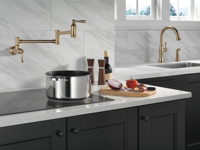 DELTA Other Traditional Wall Mount Pot Filler — Champagne Bronze