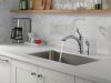 DELTA Linden Single Handle Kitchen Faucet with Spray — Arctic Stainless