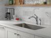 DELTA Linden Single Handle Kitchen Faucet with Spray — Arctic Stainless
