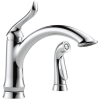 DELTA Linden Single Handle Kitchen Faucet with Spray — Chrome