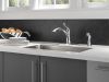 DELTA Linden Single Handle Kitchen Faucet with Spray — Chrome